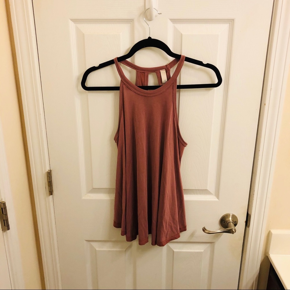 Jolie Mauve Halter Flow Keyhole Tank